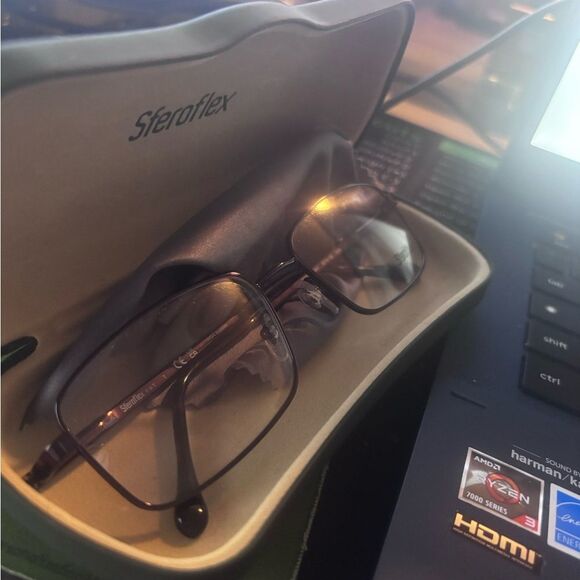 🕶️ Steroflex SF2271 Eyeglasses | Classic Rectangle | Flex Hinges | Metal Frame - Picture 5 of 11